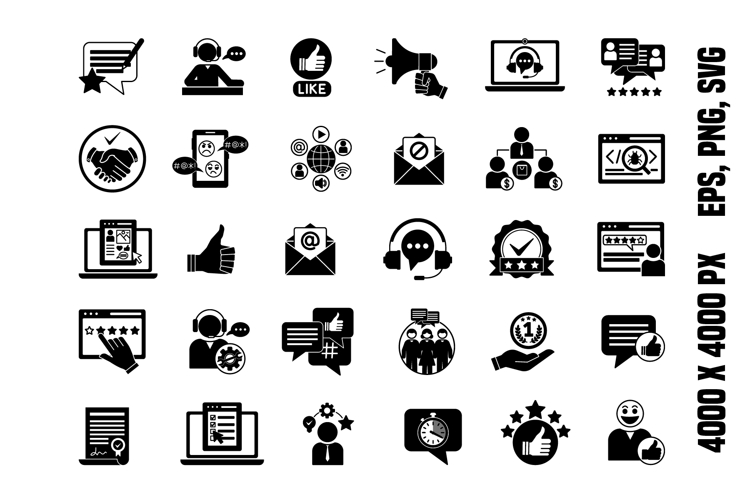Black Feedback Icons
