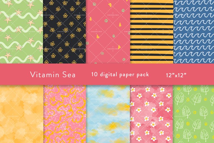 Summer Digital Paper Image 3