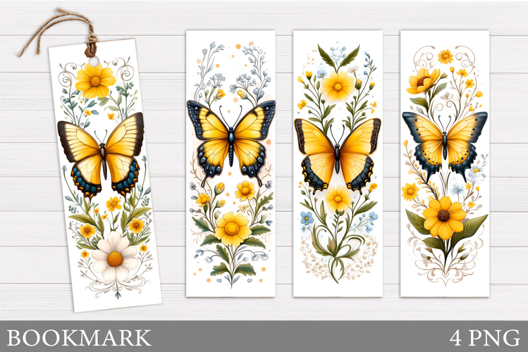 Butterfly Bookmark Sublimation. Flowers Bookmark Design