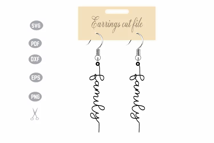 Earrings Template SVG