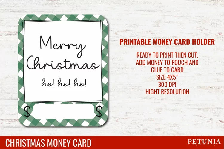 Christmas Money Card | Money Card Holder PNG