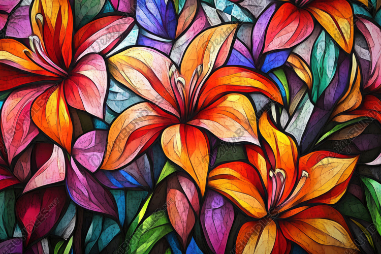 Colorful Flowers Background Wallpaper example image 1