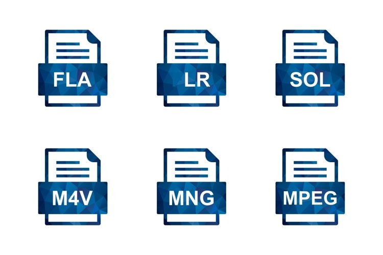 Set Of File Formats Icons example image 1