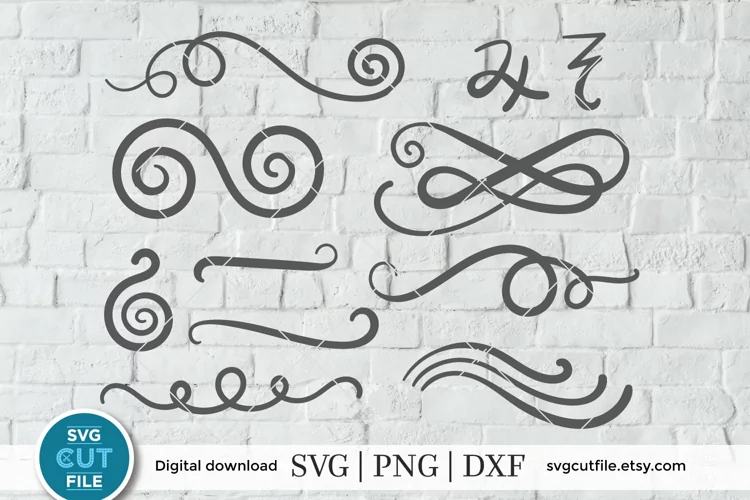 Swoosh SVG, Scrolls SVG, Swirl SVG, Flourish SVG