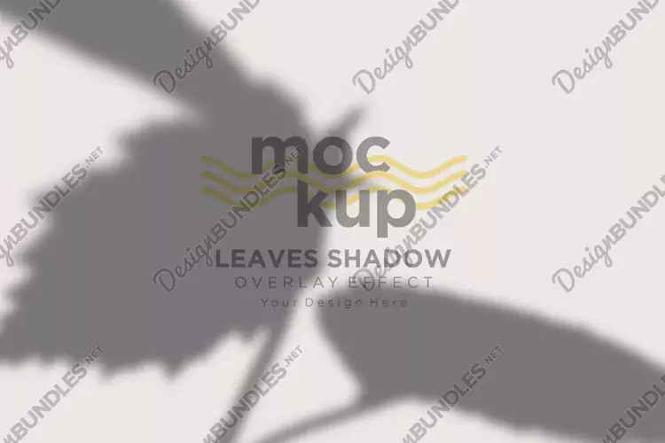 Leaves Shadow Overlay Effect Mockup