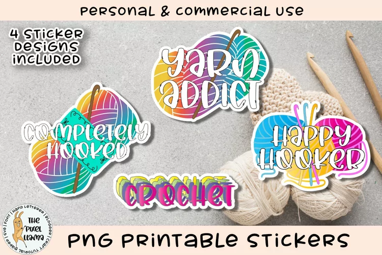 Crochet Printable Stickers