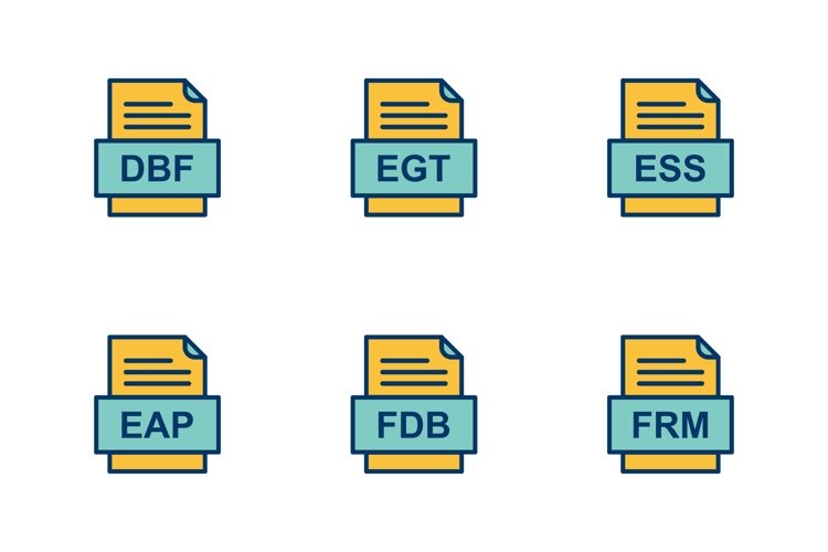 Set Of File Formats Icons example image 1