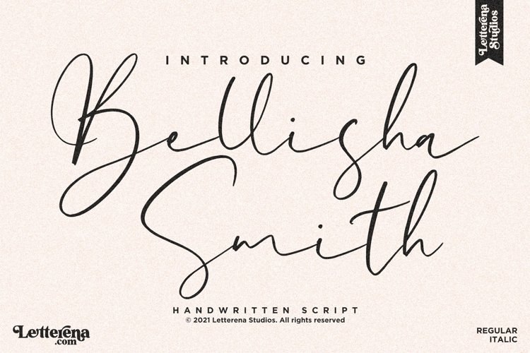 Bellisha Smith - Signature Script Font example image 1