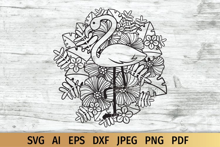 Flamingo SVG | Tropical SVG Design example image 1