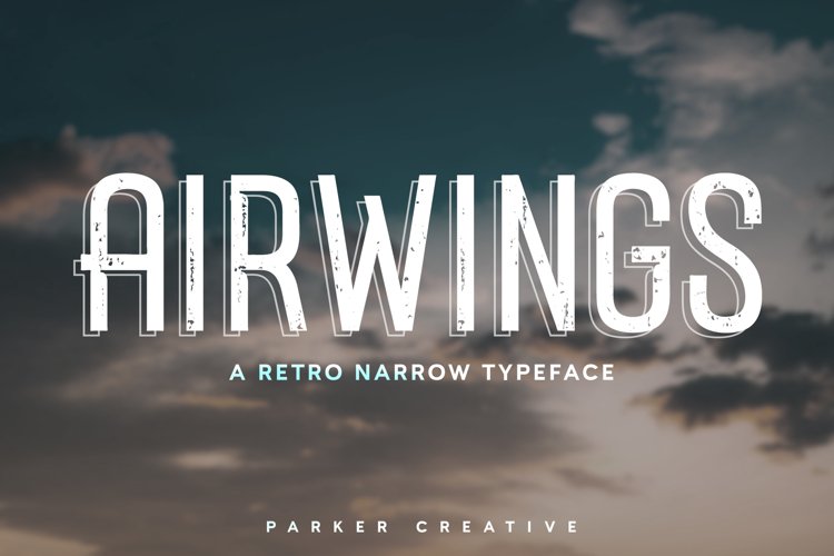 Airwings - Retro Narrow Sans Serif example image 1