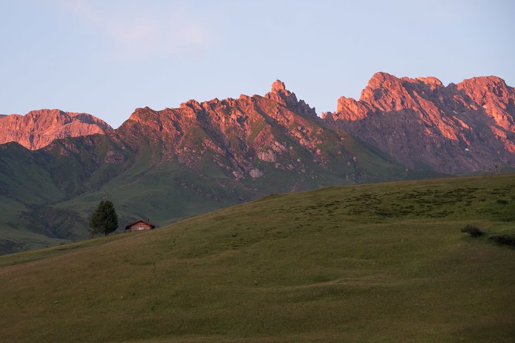 Dolomites Seiser Siusi sunset example image 1