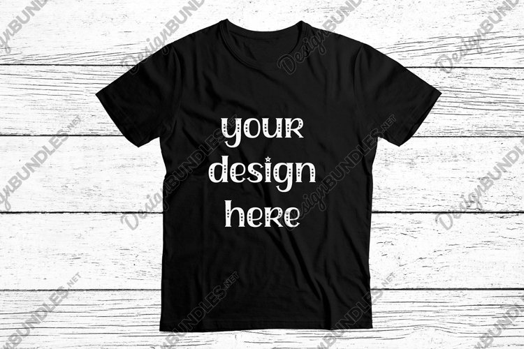 Black Tshirt Mockup Image 12