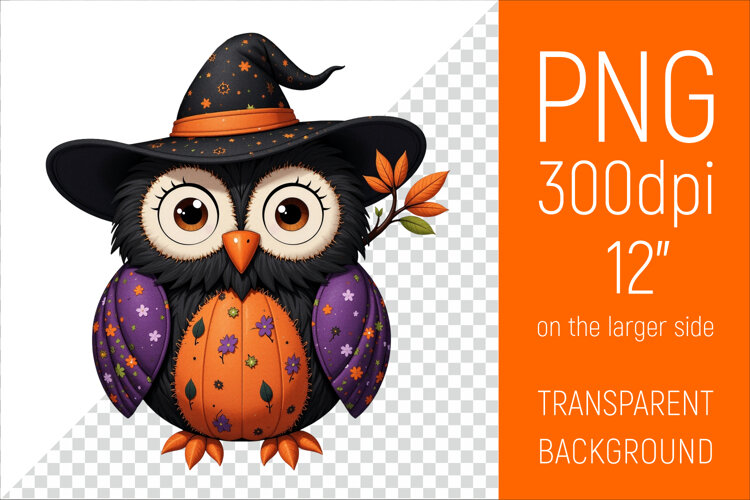 Halloween Owl Clipart |Halloween Party Design example image 1