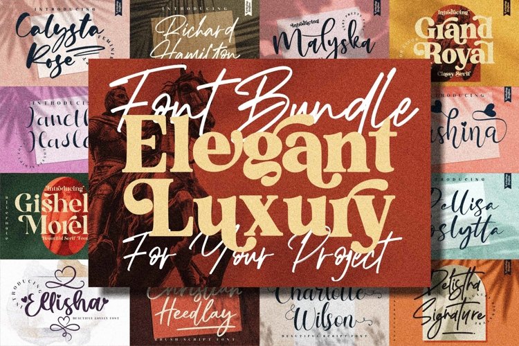 LUXURY AND ELEGANT FONT BUNDLE example image 1