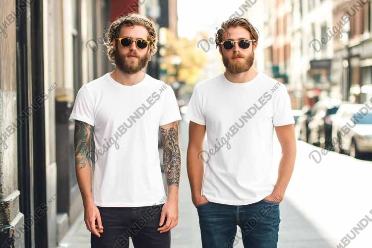 White Tshirt Mockup Image 21