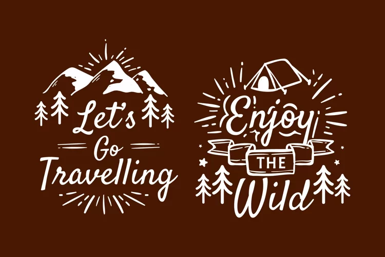 Travel Lettering Badges
