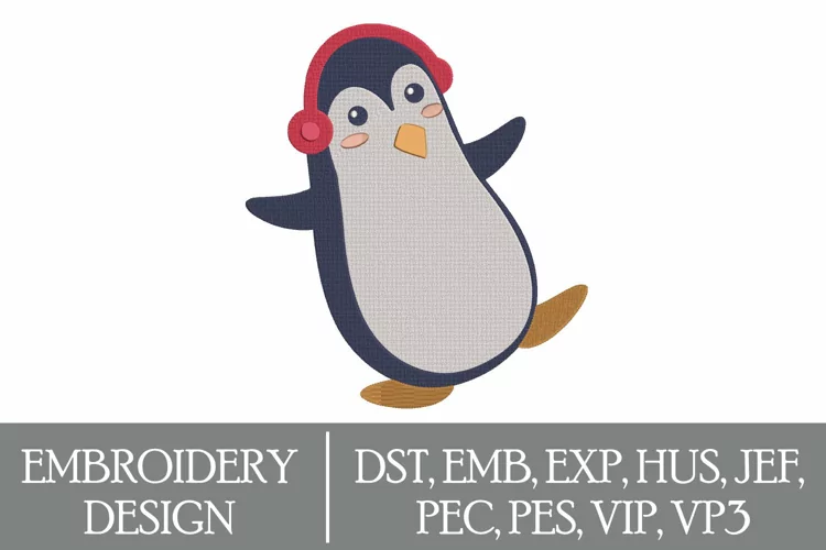 Penguin Machine Embroidery Design