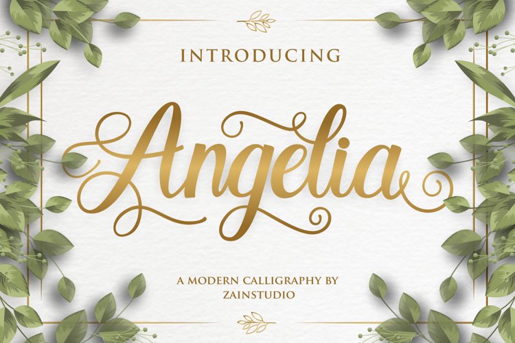 Angelia Modern Script Font example image 1
