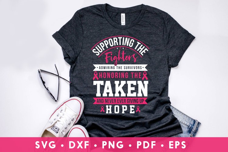 Breast Cancer SVG, Cancer Awareness, Breast Cancer Quotes example image 1