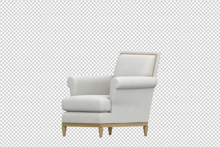 Isometric Arm Chair 3D isolated render example image 1