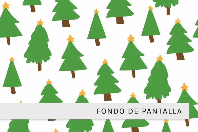 Pattern con Garabatos de Arboles de Navidad