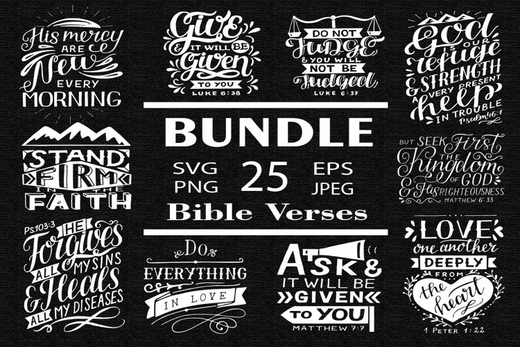 BUNDLE 25 Bible Verses example image 1