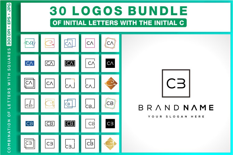 30 LOGOS BUNDLE OF INITIAL LETTERS WITH THE (4286528)