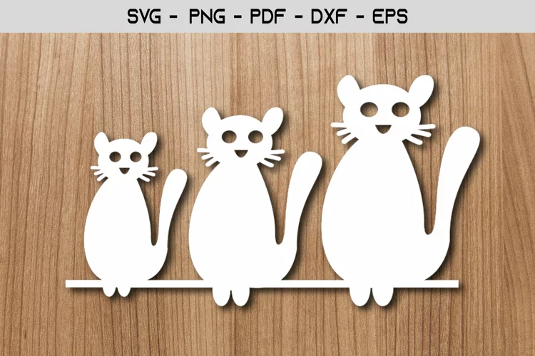 Cat Paper Template SVG Design