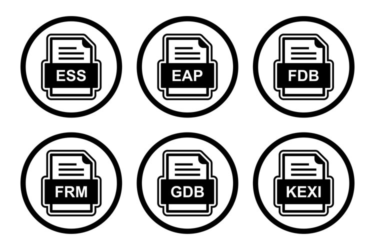 Set Of File Formats Icons example image 1