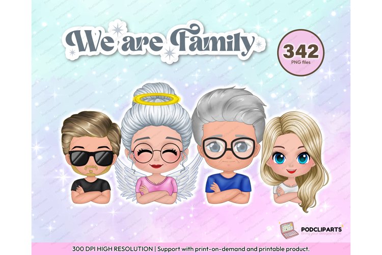 afro girls png , mother clipart , chibi clipart , chibi family , chibi girl , women clipart , custom family gift , dad clipart , digital stickers , family clipart png , family illustration , family portrait , kids clipart ,