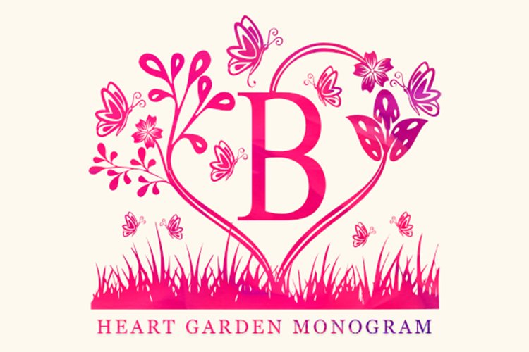 Heart Garden Monogram example image 1