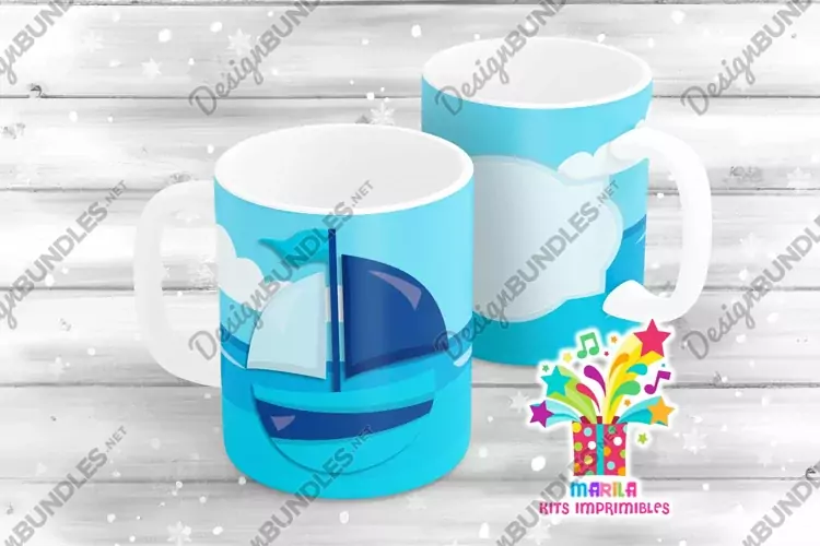 boy ship mug sublimation designs