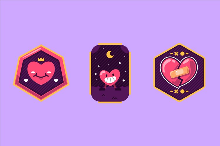 Love Badge Illustrations