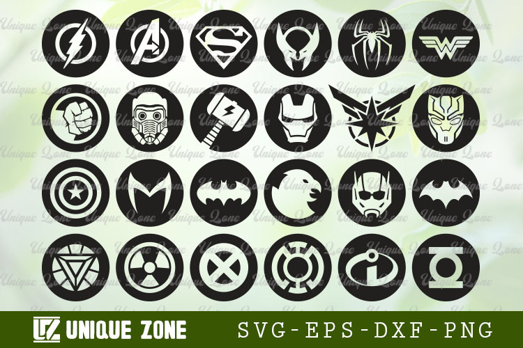 Superhero Logo SVG Bundle | Comic Style Cut Files for Cricut