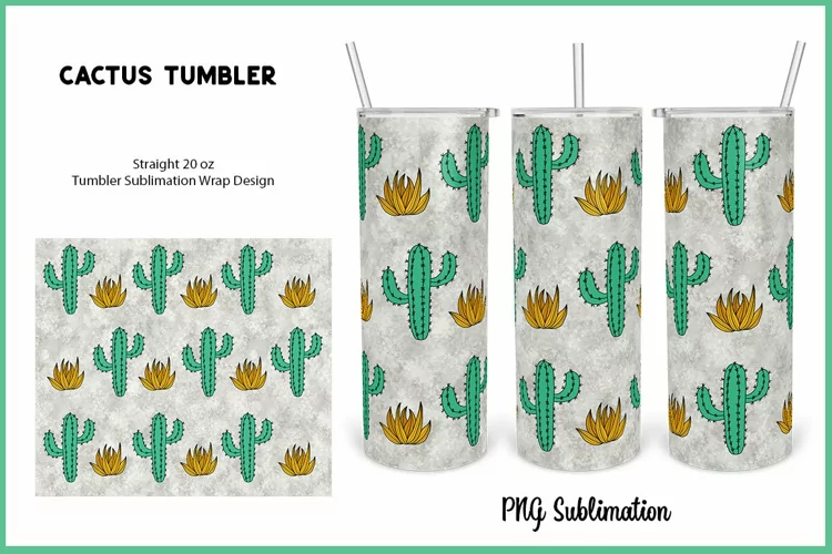 Cactus Tumbler Sublimation Wrap