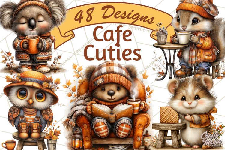 Cozy Coffee Shop PNG Clipart, Cute Barista Clip Art Cafe PNG