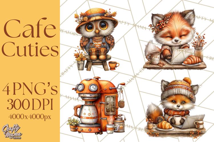 Cozy Coffee Shop PNG Clipart, Cute Barista Clip Art Cafe PNG