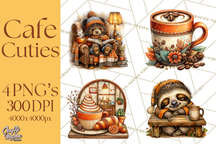 Cozy Coffee Shop PNG Clipart, Cute Barista Clip Art Cafe PNG