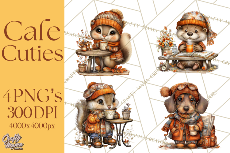 Cozy Coffee Shop PNG Clipart, Cute Barista Clip Art Cafe PNG