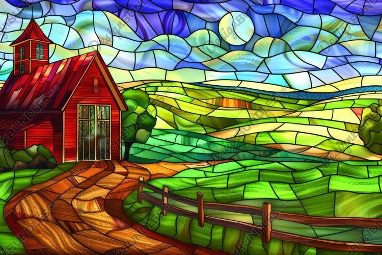 Stained Glass Texture Image 14