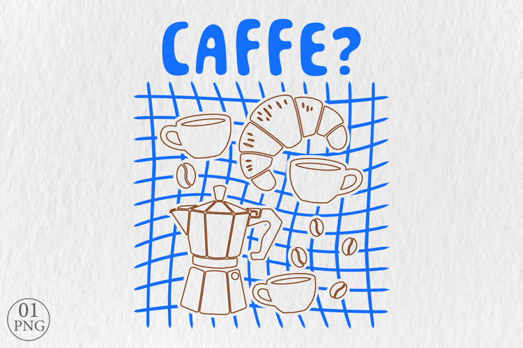 CAFFE Sublimation PNG, Coffee Lover Design