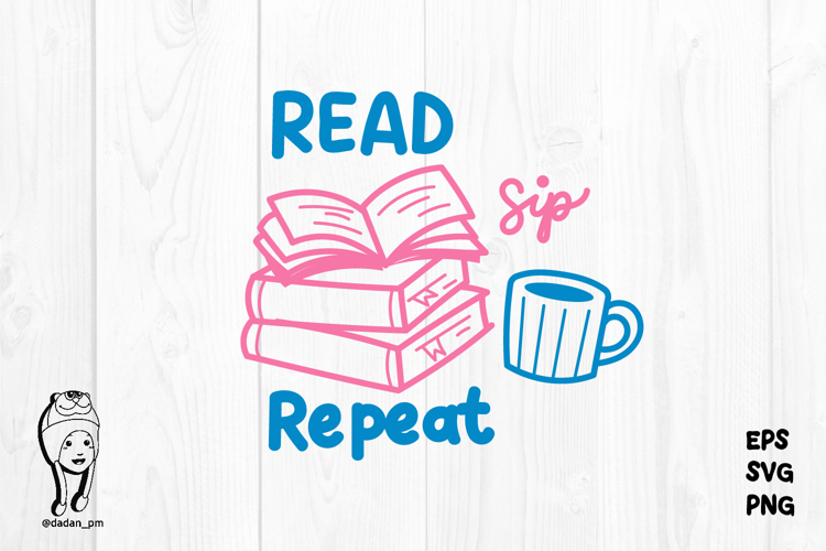 Coffee Book Lover Quote Hand-Drawn Png