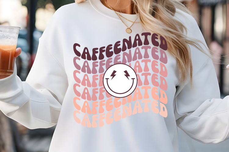 Caffeinated SVG, Retro Coffee SVG