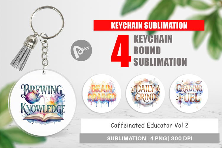 Caffeinated Educator Keychain