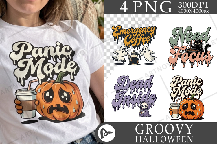 Caffeinated Retro Halloween Sublimation