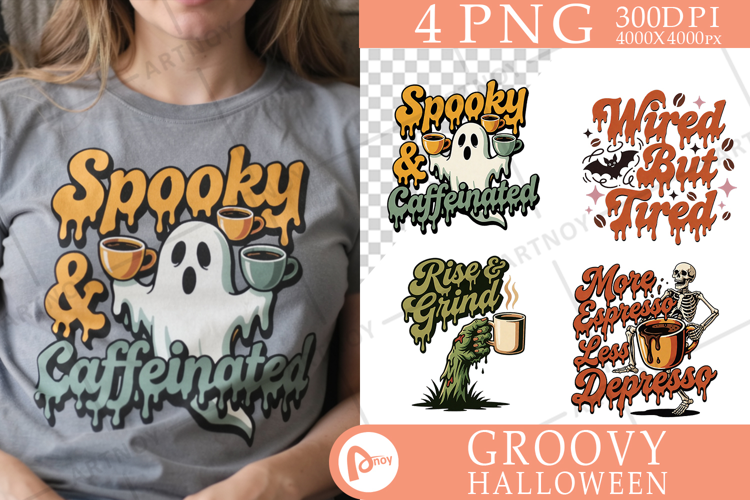 Caffeinated Retro Halloween Sublimation