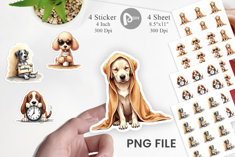 Caffeine Chaos Dogs Sticker