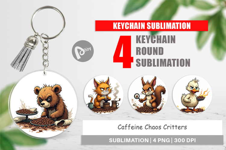 Keychain Caffeine Critters