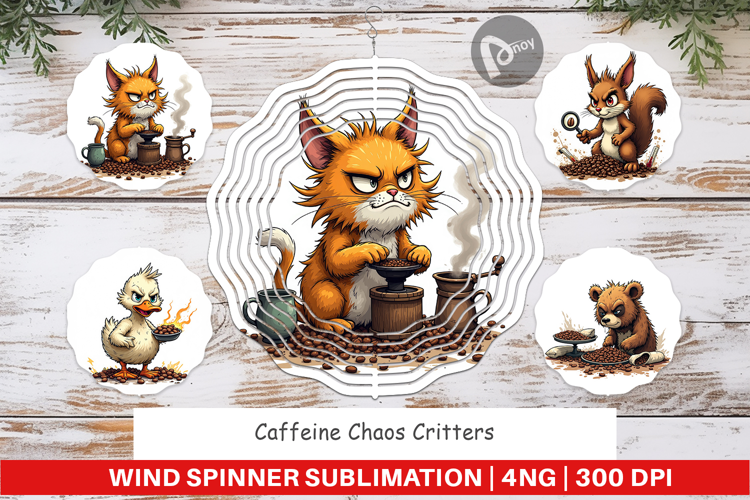 Wind Spinner Caffeine Critters