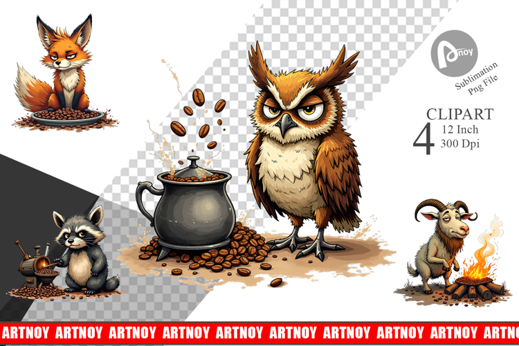 Caffeine Critters Clipart